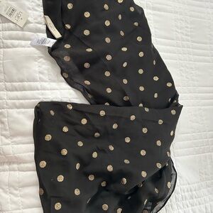 Loft black and gold scarf- new